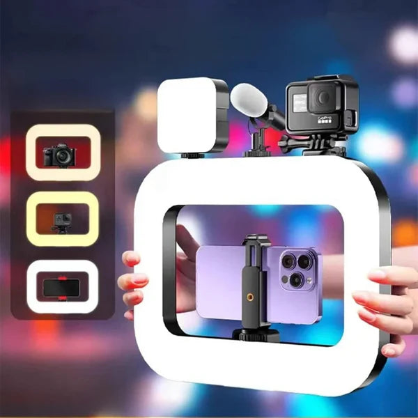 Anillo de luz de vídeo rectangular